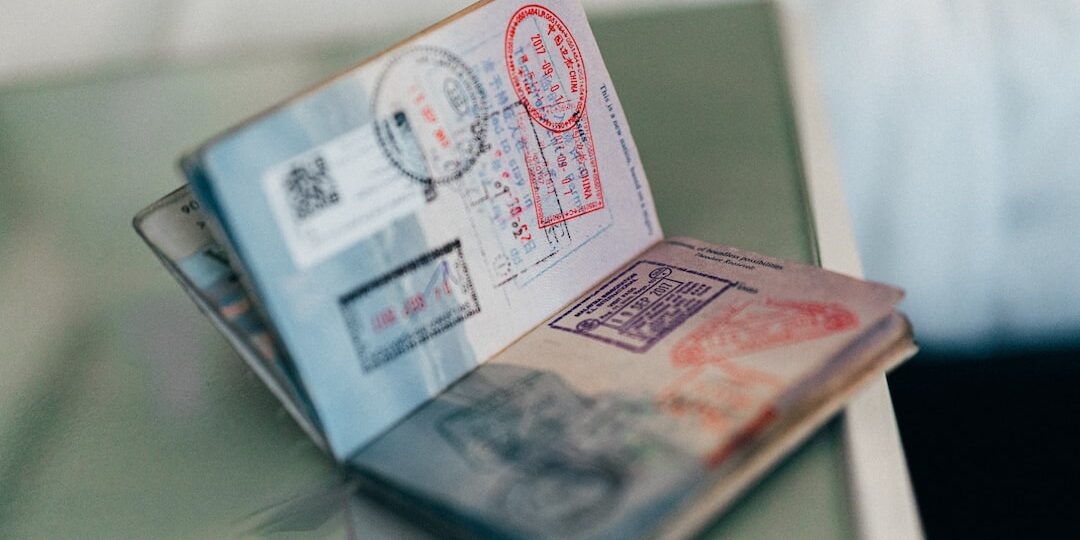 a passport with visa stamps on it